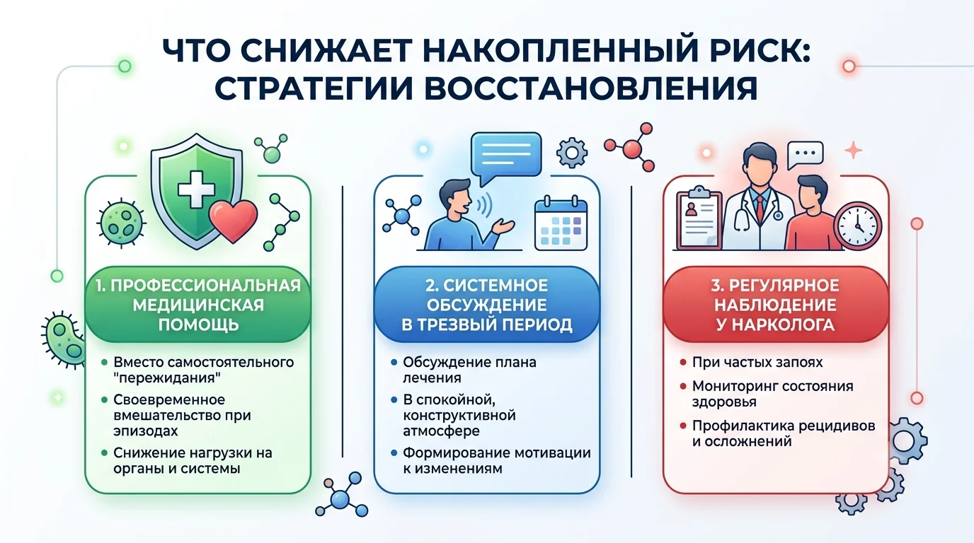 Способы снижения рисков при запоях